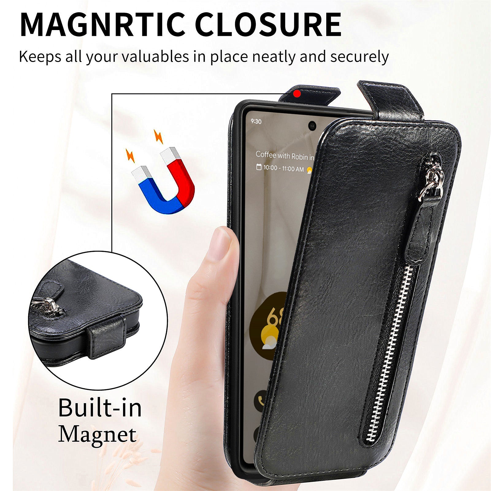 For Google Pixel 7a Full Protection PU Leather Phone Case Anti-drop Vertical Flip Cell Phone Cover with Wallet Stand For Google Pixel 7a Full Protection PU Leather Phone Case Anti-drop Vertical Flip Cell Phone Cover with Wallet Stand
